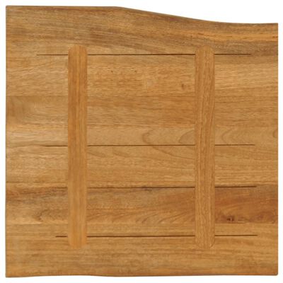 vidaXL Dessus de table 80x80x2,5 cm bord vivant bois massif manguier