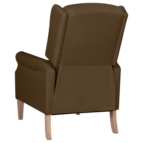 vidaXL Fauteuil inclinable Marron Tissu