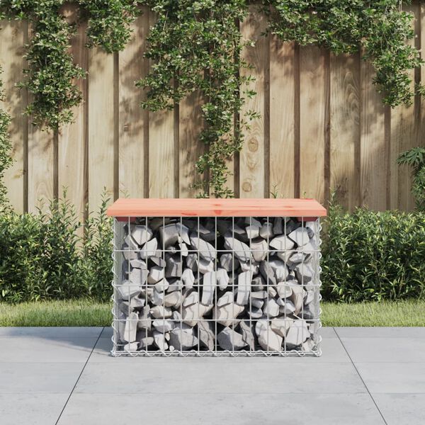 vidaXL Banc de jardin design gabion 63x44x42 cm bois massif de douglas