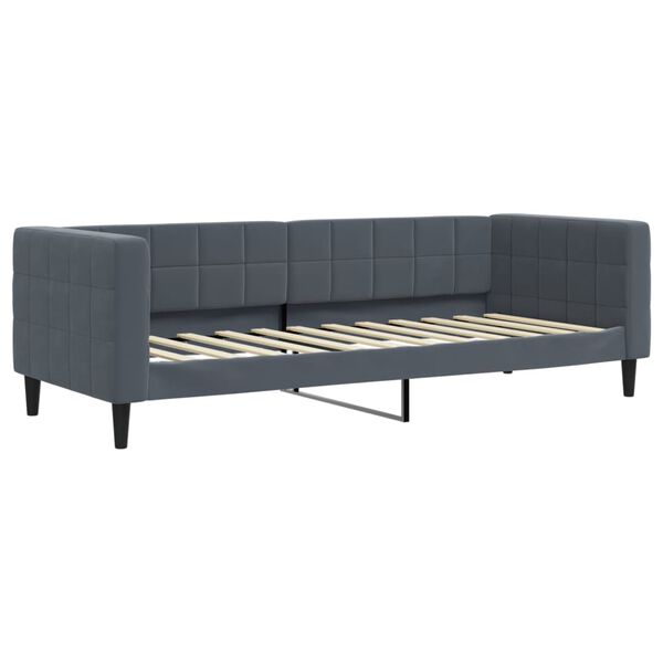 vidaXL Lit de repos gris fonc&eacute; 80x200 cm velours