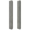 vidaXL T&ecirc;te de lit avec oreilles Gris clair 183x16x118/128 cm Velours