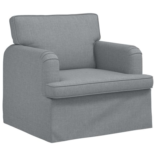 vidaXL Canap&eacute; 2 pcs Gris clair