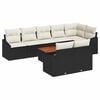 vidaXL Ensemble de canap&eacute; de jardin avec coussin 9 pcs Noir polyrotin