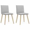 vidaXL Chaises &agrave; manger lot de 2 gris nuage tissu
