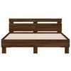 vidaXL Cadre de lit sans matelas ch&ecirc;ne marron 140x190 cm
