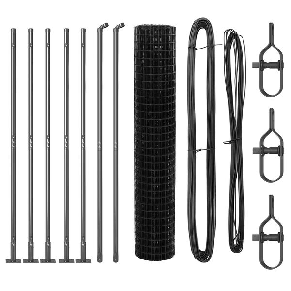 vidaXL Cl&ocirc;ture avec poteau Gris 1,6 x 10 m Acier et PVC