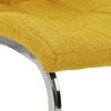 vidaXL Chaises &agrave; manger cantilever lot de 4 jaune tissu