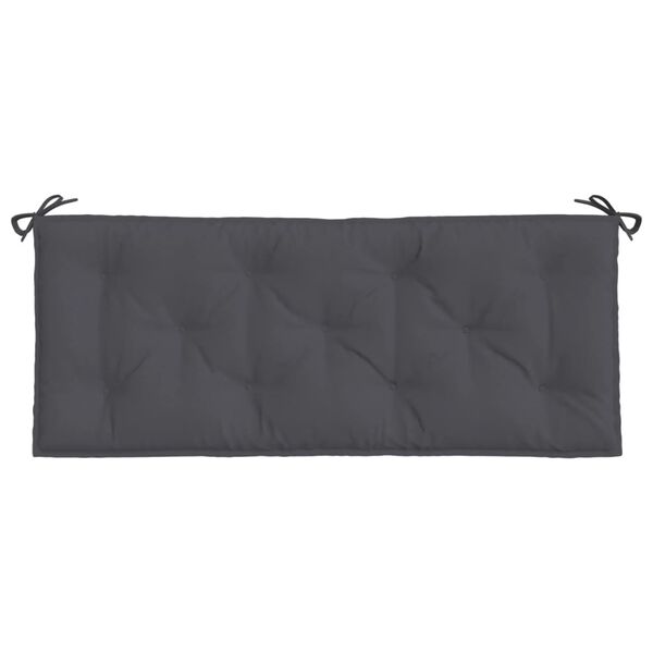 vidaXL Coussin de banc de jardin anthracite 120x50x7 cm tissu oxford