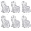 vidaXL Housse de chaise blanche pour le banquet de mariage 6 pi&egrave;ces
