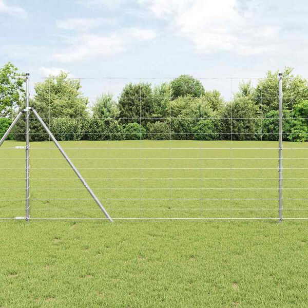 vidaXL Clôture de prairie Argent 25 x 1,4 m Acier galvanisé