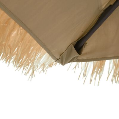 vidaXL Parasol de jardin avec mât en acier marron 246x246x230 cm