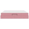 vidaXL Lit avec rangement et matelas Rose 200 x 200 cm Velours