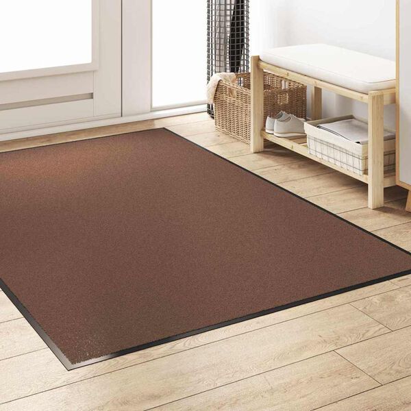 vidaXL Tapis d'entrée Autre Marron et Noir 120 x 180 cm