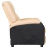 vidaXL Fauteuil inclinable Cr&egrave;me Similicuir et tissu