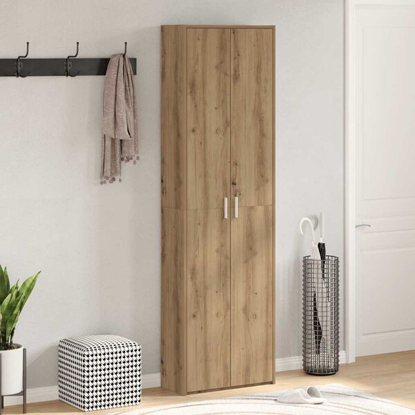 vidaXL Garde-robe de couloir ch&ecirc;ne artisanal bois d'ing&eacute;nierie