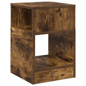 vidaXL Table d'appoint Ch&ecirc;ne fum&eacute; 30,5 x 30 x 45 cm Bois d'ing&eacute;nierie