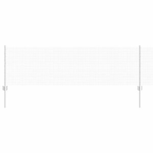 vidaXL Cl&ocirc;ture en fil soud&eacute; avec poteau 50 x 0,6 m Argent&eacute; Maille