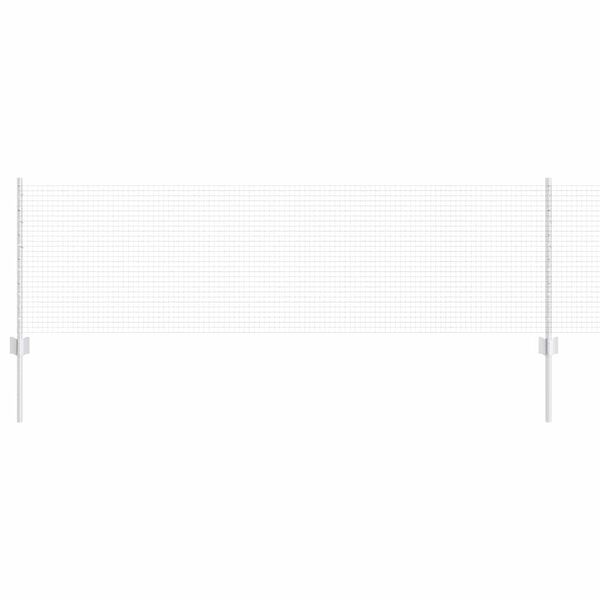 vidaXL Cl&ocirc;ture avec poteau Argent&eacute; 0,6 x 50 m Acier