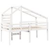 vidaXL Lit haut sans matelas blanc 80x200 cm bois de pin massif