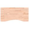 vidaXL Dessus de bureau 80x(36-40)x2,5 cm bois massif de h&ecirc;tre