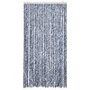 vidaXL Rideau anti-mouches bleu et blanc 100x200 cm chenille