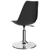 vidaXL Chaises &agrave; manger pivotantes lot de 4 noir similicuir
