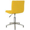 vidaXL Chaises pivotantes &agrave; manger lot de 4 jaune moutarde velours