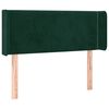 vidaXL T&ecirc;te de lit &agrave; LED Vert fonc&eacute; 83x16x78/88 cm Velours