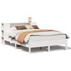 vidaXL Lit biblioth&egrave;que sans matelas blanc 150x200 cm bois pin massif