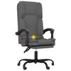 vidaXL Fauteuil de massage inclinable de bureau Gris foncé Tissu