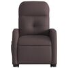 vidaXL Fauteuil inclinable de massage &eacute;lectrique Marron fonc&eacute; Tissu