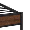 vidaXL Cadre de lit en métal sans matelas chêne marron 120x190 cm