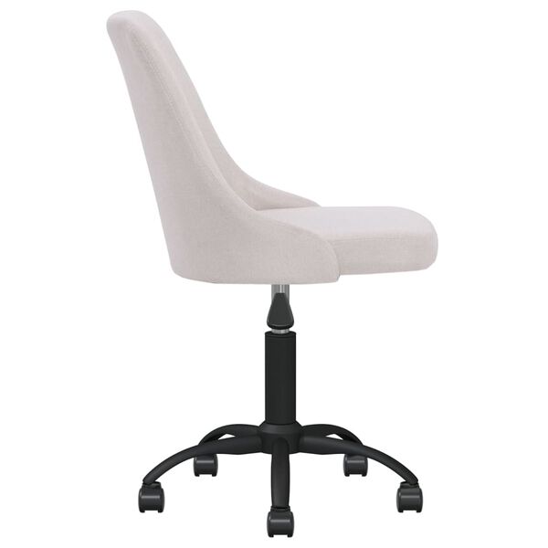vidaXL Chaises pivotantes &agrave; manger lot de 2 cr&egrave;me tissu