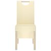 vidaXL Chaises &agrave; manger lot de 2 cr&egrave;me similicuir