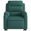 vidaXL Fauteuil inclinable de massage &eacute;lectrique Vert fonc&eacute; Tissu