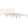 vidaXL Lit bibliothèque sans matelas blanc 135x190 cm bois pin massif