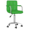 vidaXL Chaises &agrave; manger pivotantes lot de 2 vert similicuir