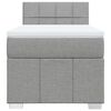vidaXL Sommier &agrave; lattes de lit avec matelas gris clair 80x200 cm tissu
