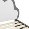 vidaXL Cadre de lit pour tout-petit avec tête de lit Gris clair