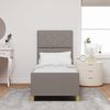 vidaXL Cadre de lit avec tête de lit Taupe 80 x 200 cm tissu