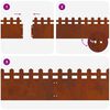 vidaXL Bordures de pelouse 20 pcs Rouill&eacute; 103 x 0,05 x 22 cm