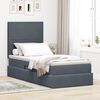 vidaXL Lit avec rangement et matelas Gris fonc&eacute; 90 x 190 cm Velours