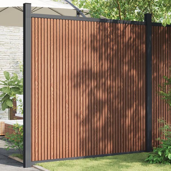 vidaXL Panneau de cl&ocirc;ture marron 180x186 cm WPC