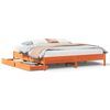 vidaXL Cadre de lit sans matelas cire marron 200x200cm bois pin massif