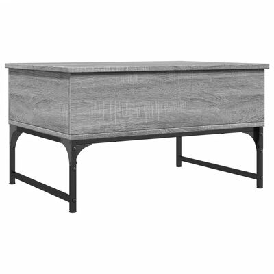 vidaXL Table basse sonoma gris 70x50x40 cm bois d'ingénierie et métal