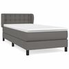 vidaXL Sommier &agrave; lattes de lit avec matelas Gris 80x200 cm Similicuir