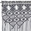 vidaXL Rideau en macramé Anthracite 140x240 cm Coton