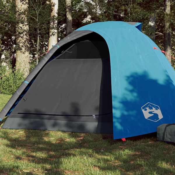 vidaXL Tente de camping à dôme 4 personnes bleu imperméable