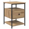 vidaXL Cabinet de chevet avec tiroir Ch&ecirc;ne artisanal 40 x 42 x 56 cm