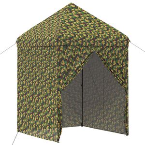 vidaXL Tente canop&eacute;e avec 4 parois 2 x 2 m Camouflage militaire